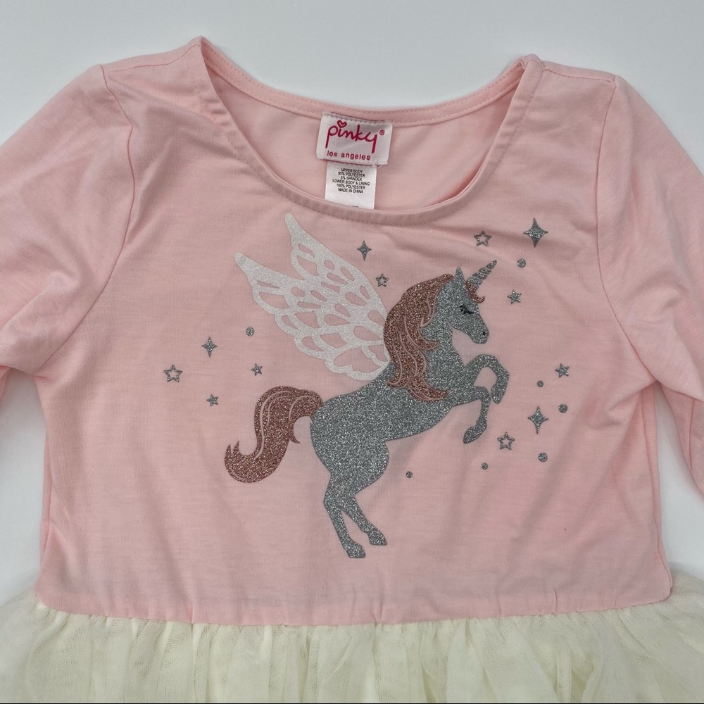 Pinky Girl’s Pink Unicorn Tutu Dress Boutique - Picture 2 of 5